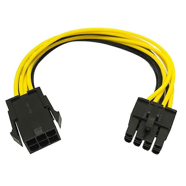 Fiauli 6-pin til 8-pin PCI-E strømomformer forlengelseskabel for grafikkort