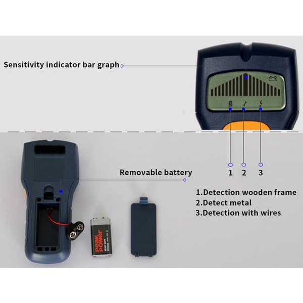 ST79 - Cable Detector, Wall Wire Depth Finder, Digital Metal Detector, Portable Wall Scanner
