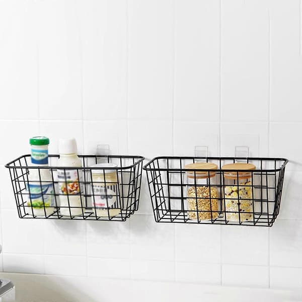 Hanging Metal Wire Basket, Mesh Storage Basket, Versatile Household Organizer
