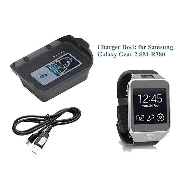 XJ-Smartwatch Batterioplader Til Galaxy Gear 2 R380 Station Smartwatch -r380 Opladningsdock Adapter G