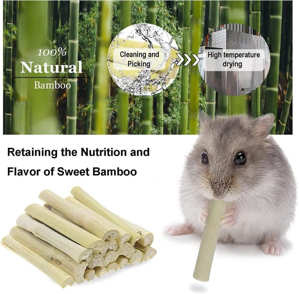 Hamsterilelu, kanin herkut, omenapuu Timothy-heinä ja makea bambu
