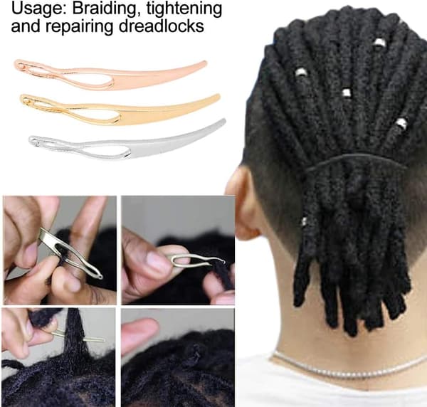 Sett med 3 hårforlengelse Dirty Braid Braid Packing Heklenål Sekk Parykk