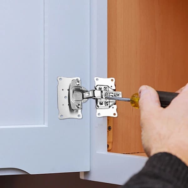 2 PCS Hinge Repair Plate Cabinet Hinge Mounting Plate