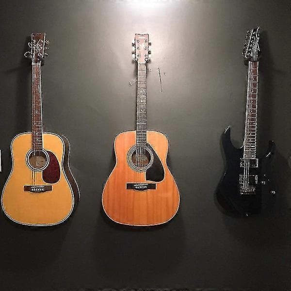 5-pack svart gitarrhängare Väggmonterad display med skruvar Passar gitarrer