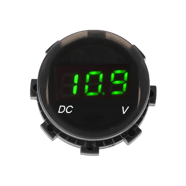 Modifisert Motorsykkel Voltmeter LED Digital Display Spenning Voltmeter Panelmåler (Grønn)