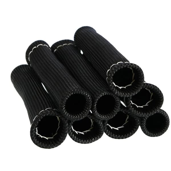 Spark Plug Wire Heat Shield Sleeve Protector 2500 High Temp Heat Tape Protection 8-pack (Black)