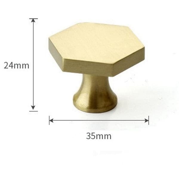 Set of 4 Brass Knobs for Cabinets, Dresser Knobs for Dresser Drawers and Pull Knobs and Pulls, with Screws