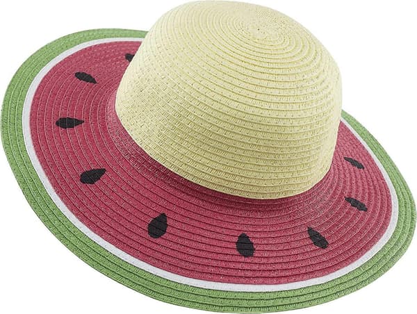 Sommerhatt i strå med bred brem for jenter