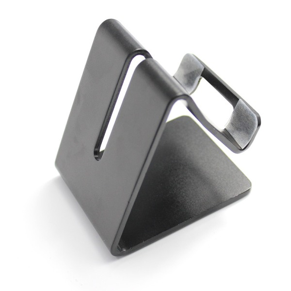 Stationär mobiltelefonställ hopfällbart bärbart stativ aluminiumlegering lazy tablettställ metallställ (svart)