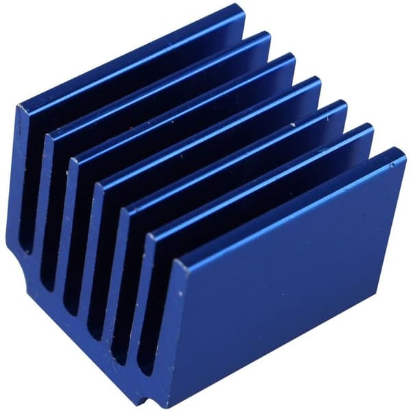 10-pak 3D-printerdele køleplade driver aluminium køleplade til Raspberry Pi LV8729 A4988 DRV8825 TMC2208 TMC2100 TMC2130 Blå longziming