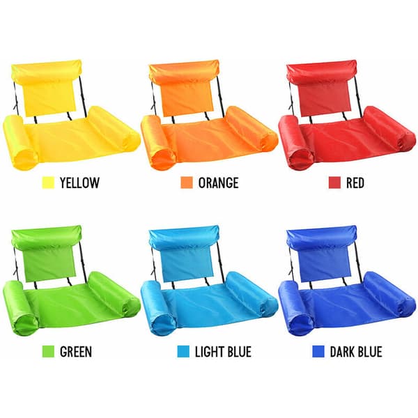 Pool Float Oppustelig Hængekøje Liggestol Flydende Seng Flo?? Sjov Vand Pool Lounge, Model: Gul