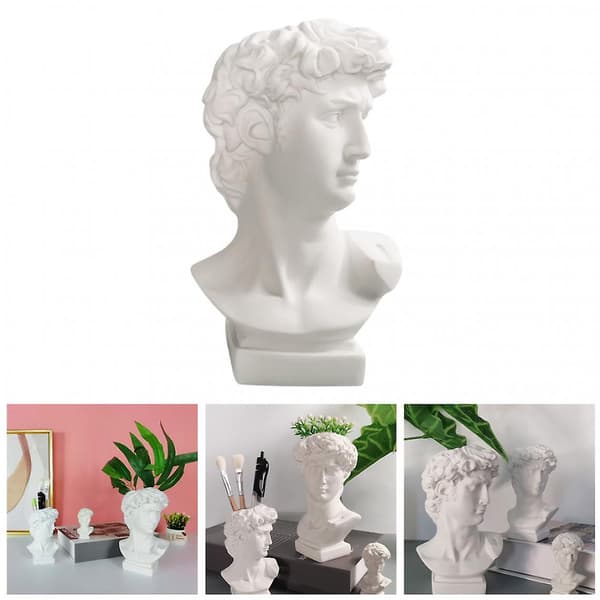 David Hode Plantepotte Blomstervase Dekorativ Byste Statue Planter 11,5 Cm