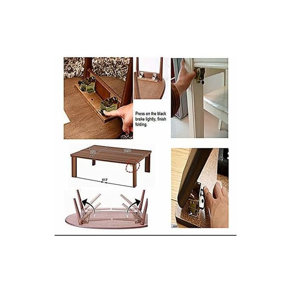 4 pcs 75 x 60 x 55 mm Folding Locking Extension Table Leg Feet Foldable Bracket with 40 Screws
