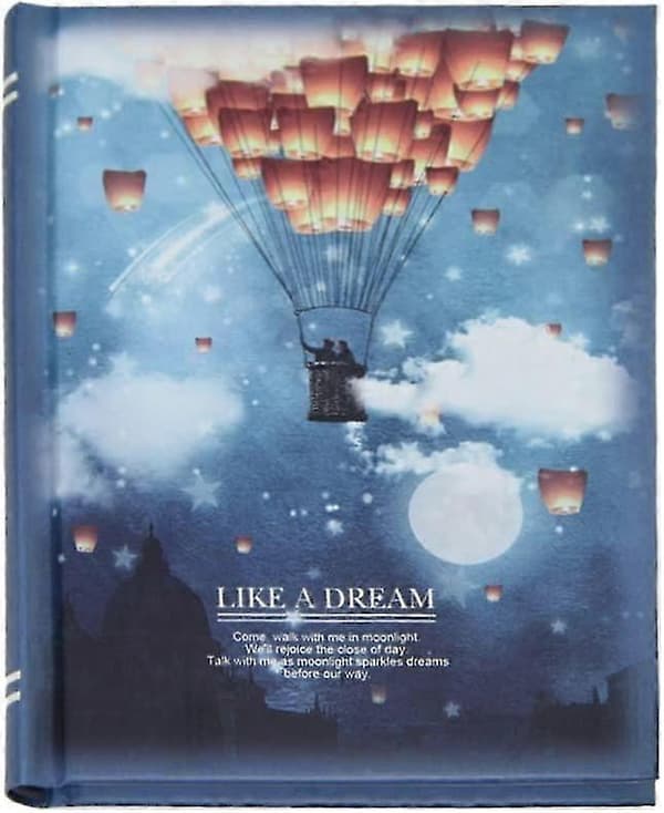 Secret Notebook Padlock With Lock Cover Notepad Lock With Key Padlock Carton (Luminous Parachute)