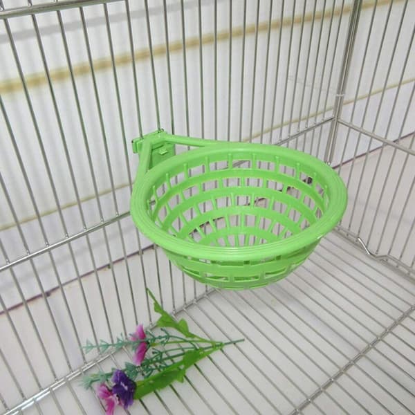 Plastic Bird Nest Hollow Hanging Cage Egg Hatching Tool Pan Parrot Canary
