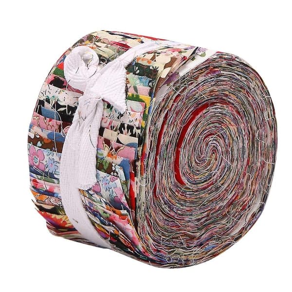 Fabric Roll Jelly Fabric Pack Fabric Quilting Ribbon Roll Up Flower Pre-cut Patchwork With