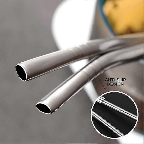 6 Stainless Steel Mojito Straws Set Teaspoon Cocktail Spoon Reusable Coffee Stirrer