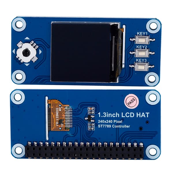 IPS OLED LCD-skjermhatt for Raspberry Pi 3B+/3B/Zero W (1,3 tommer)