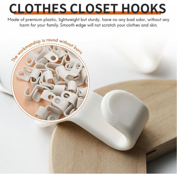 Hanger Connector Hooks, 60 Cascading Hangers for Space-Saving Cascading Connecting Hooks