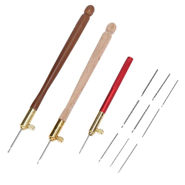 Crochet hook with lock and beads Compatible with embroidery, beading, knitting, DIY sewing tools[LD]