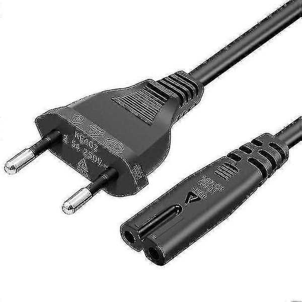 EU-strømkabel 1,5m C7 Bipolar 2 for PS5PS4PS3Xbox Series XS - Svart