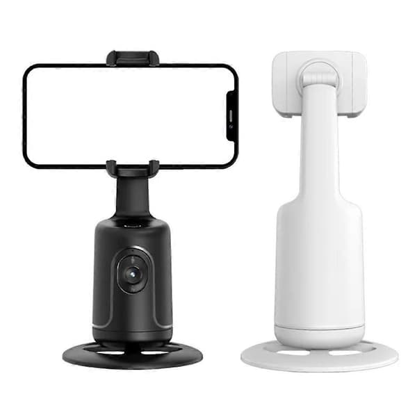 Automatic Tracking Stand, Automatic Face Tracking Stand 360 Degree Rotation Phone Holder White White