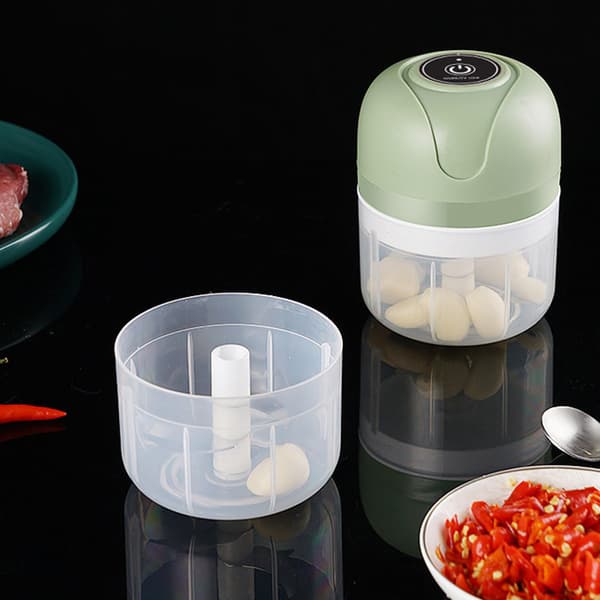 Electric Garlic Chopper, Garlic Press, Complementary Food Processor, Cordless Mini Garlic Puree Mixer, Garlic Puller