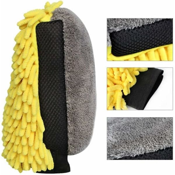 2 stk. bilvaskhandsker, vask mikrofiber mikrofiber våd/tør bilvaskhandsker til bilvask