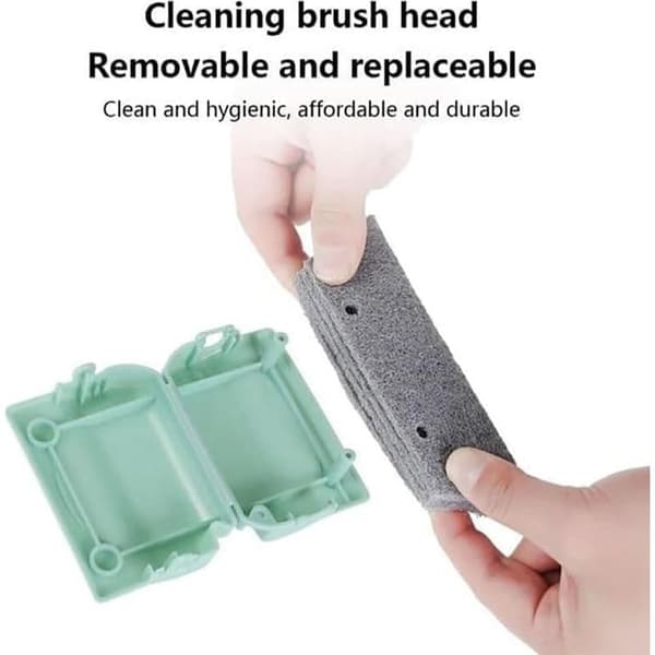 Magic Cleaning Brush for Window Tracks, New Cleaning Tool for Window Tracks or Sliding Doors, Sills, Tile Lines (Green)