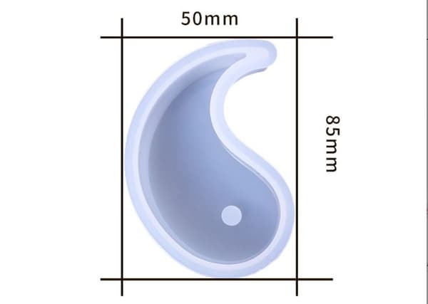 Silikonljusformar, 2-pack Yin Yang ljusformar, 3D-gjutning silikonljusform epoxiharts silikonformar