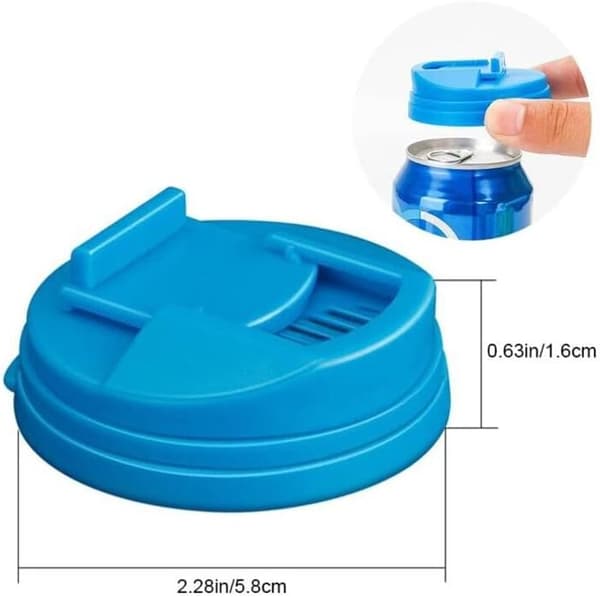 6 pcs Easy-Open Can Lids, Coca-Cola Leak-Proof Lids, Snap Spill Lids, PE