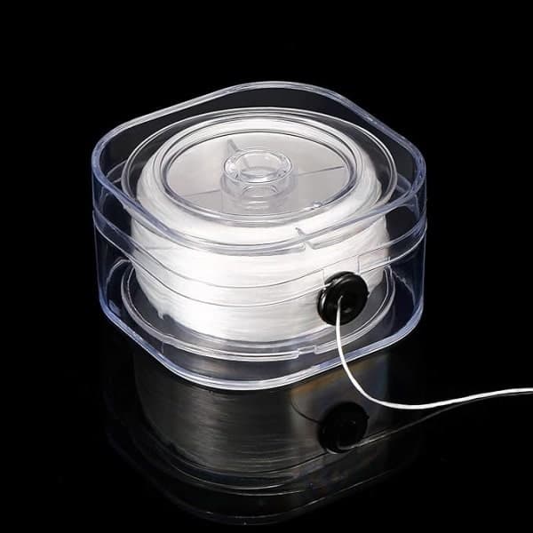 Bead Cord 0.8mm, Durable Thread, Beading Wire, White, 70 Meters/Roll, for Jewelry Bracelets, Beading Thread
