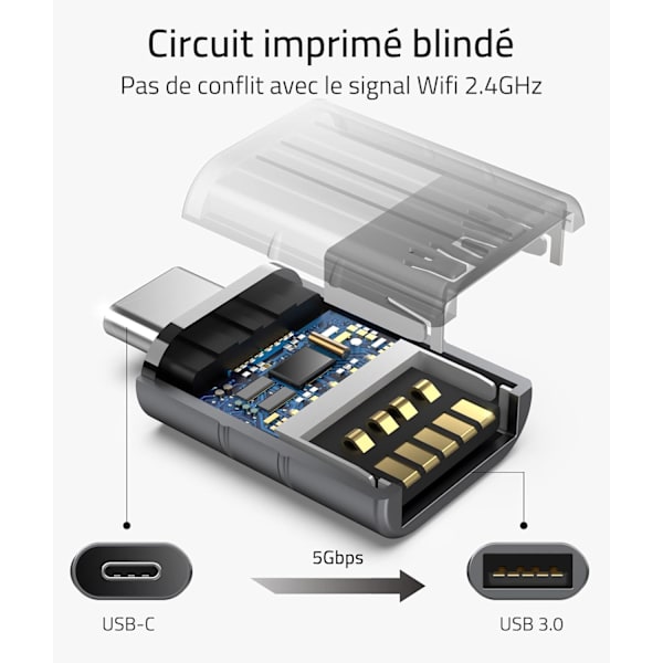 USB C til USB-adapter 2-pak USB C han til USB3 hun adapter, U