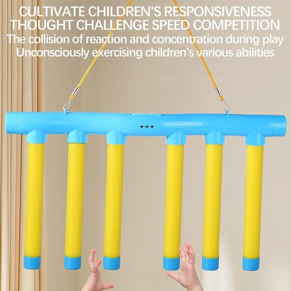 Upgraded Stick Drop Game for Hand-Eye Coordination and Reaction Training [JUN] Yellow Yellow