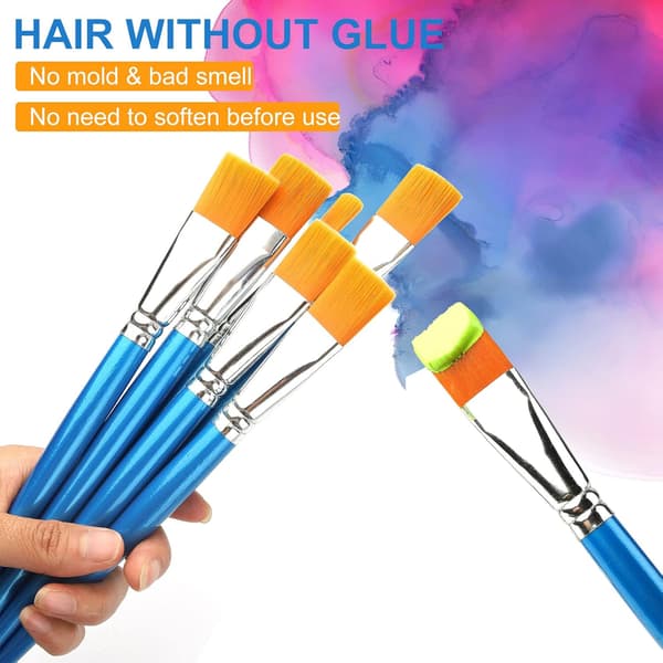 2 cm flate pensler for akrylmaling