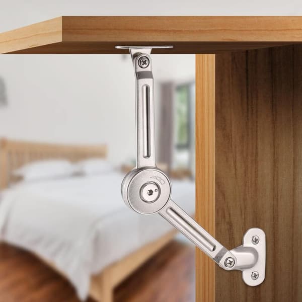 Soft-Close Hinge 2-pack with Screws, Satin Nickel, 18 kg Support for Cabinets & Toy Boxes