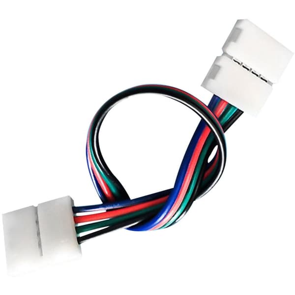 RGB 5050 LED Strip-stik, hurtigforbindelse ingen loddekabel dobbeltkabel til farvelys