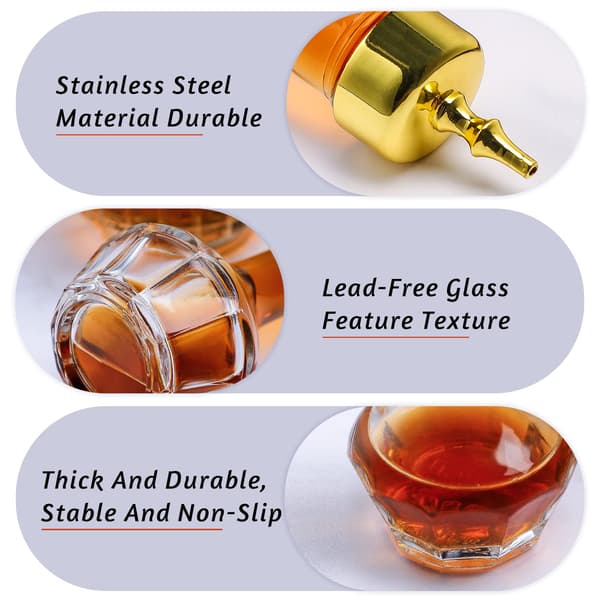 Bittersflaskesæt Glasflaske med 1,7 oz Professionelt Barkit til Cocktail Perfekt til Bartender Hjemmebar