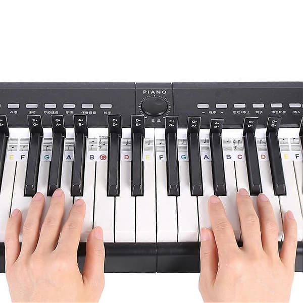 Removable 88-Key Piano Keyboard Labels Reusable Piano Decal