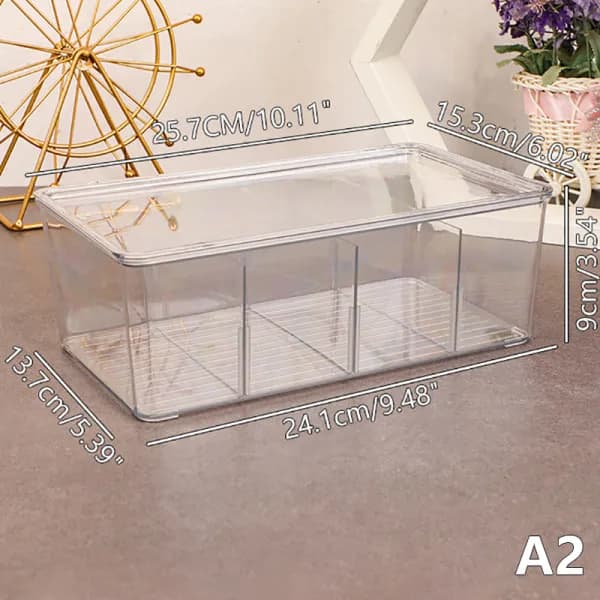Teabag Storage Box Office Multifunctional Storage Box with Lid A2