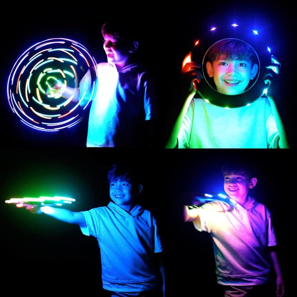 Flying Ring - 16 Million Colors RGB or 12 LEDs, Super Bright, Lost Mode, Automatic Lighting, Safe & Soft