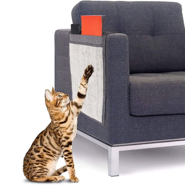 Soffmåtte Naturlig Sisal Sofaskraberbræt med opbevaringstaske, til sofa og stol, nem installation