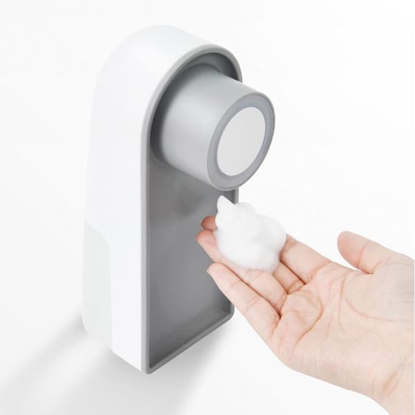 Automatic Foaming Soap Dispenser Battery Powered Smart Infrared Sensor Hand Wash Dispenser Home Press - Grey