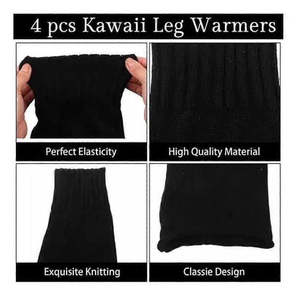 2 par leggings, Y2k benvarmere og høje strømper