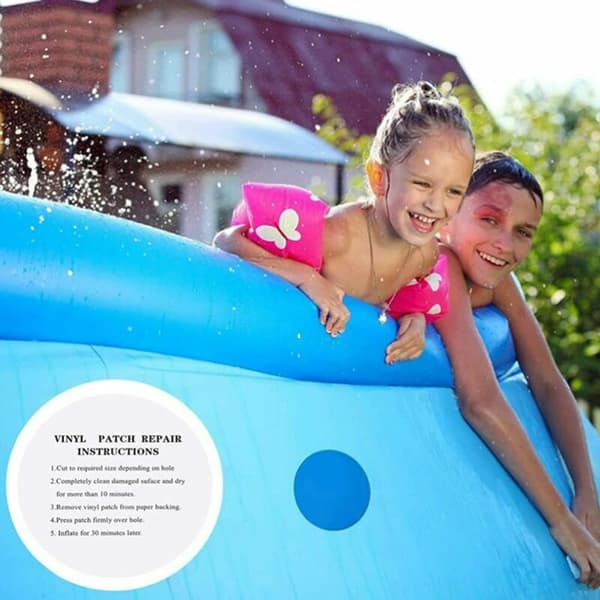 20 stk. selvklæbende vandtætte PVC-reparationslapper til swimmingpools og både