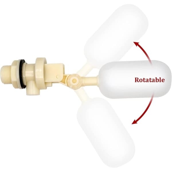 Water Float Valve with Adjustable Arm - Automatic Shut-off, 3/4 inch NPT