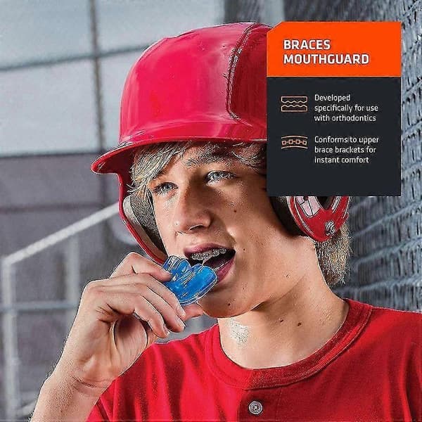 Mouthguard for Braces with Upper and Lower Teeth Protection for Sports with Instant Fit Technology