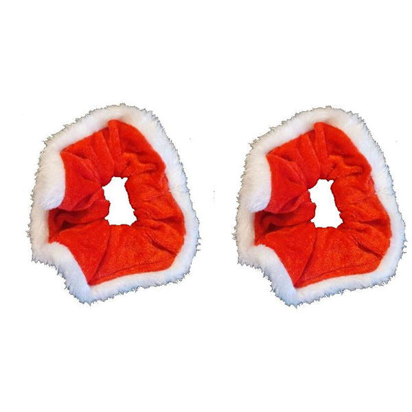Hårband Scrunchie Jul röd/vit 2-pack Röd Röd red