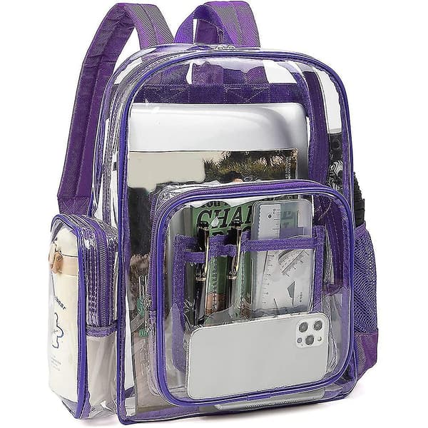 1 pc transparent backpack, heavy duty clear backpack