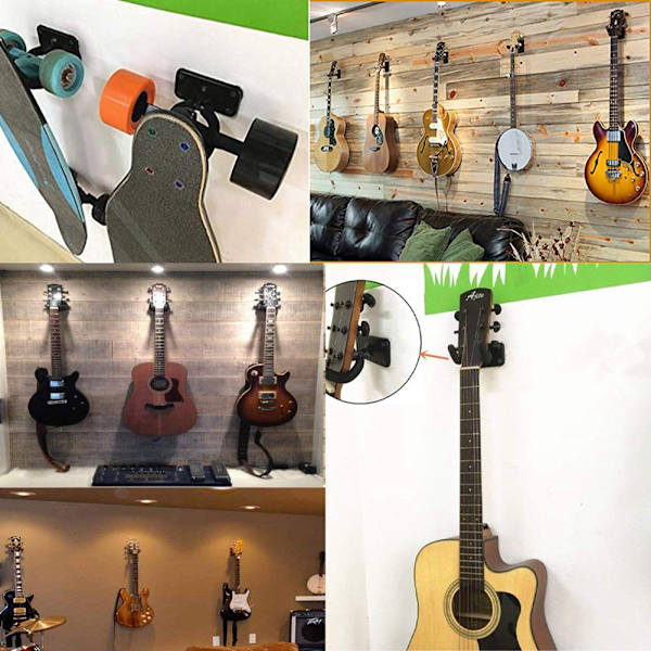 2-pack gitarrhängare gitarrkrok gitarrhållare väggmontering